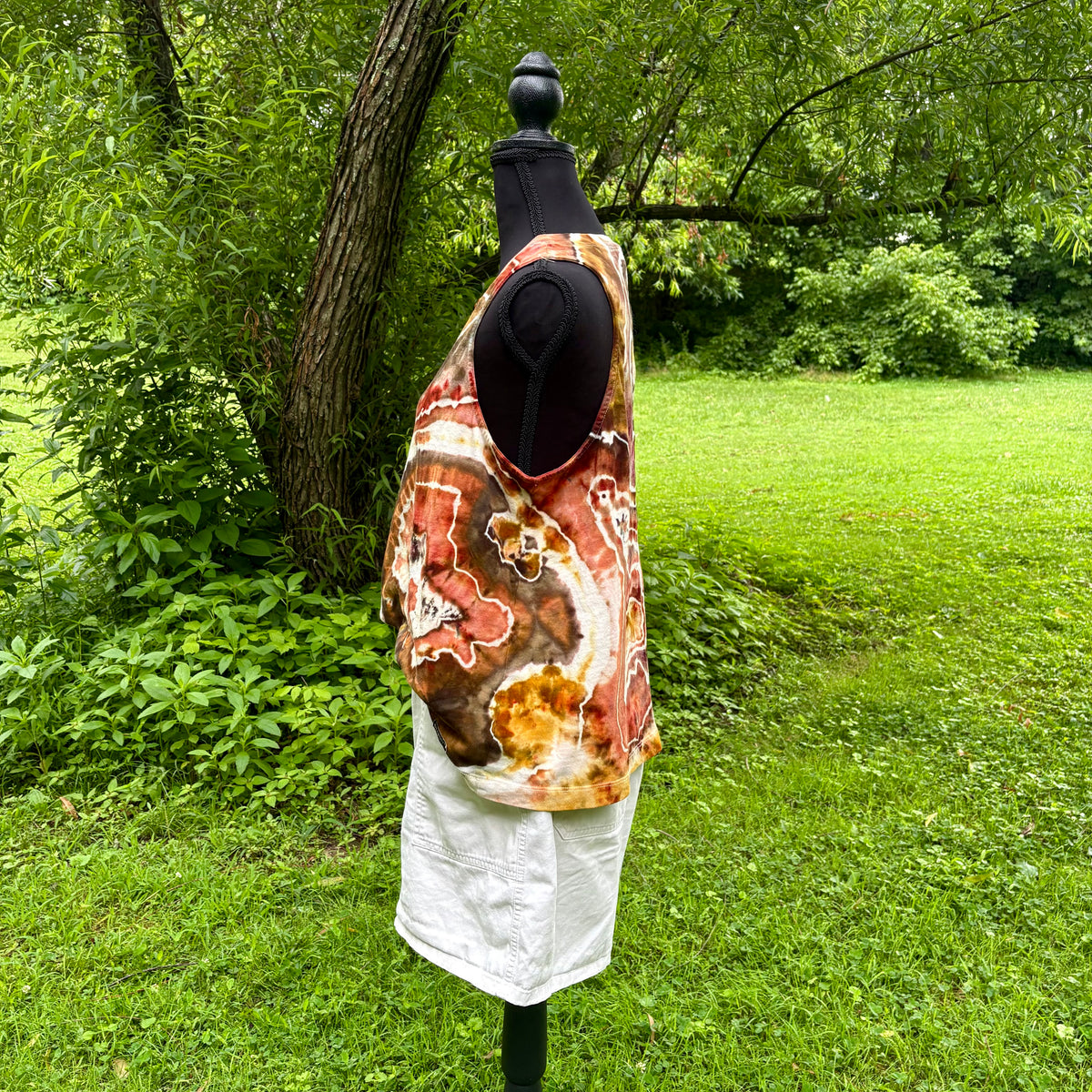 Women's Relaxed Full Length Cotton Tank Top | Hand-Dyed