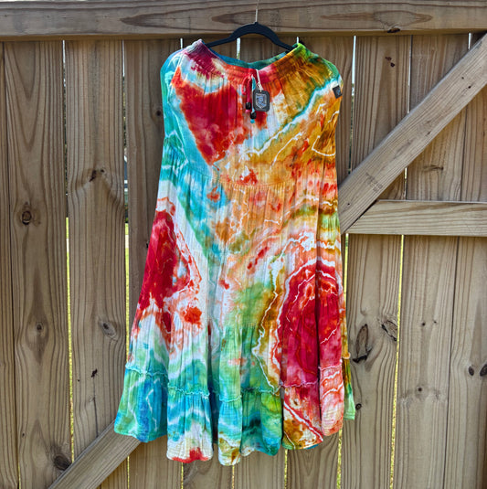 Take-Out Skirt | Small Rainbow – Hand-dyed Skirt for Women with Pockets