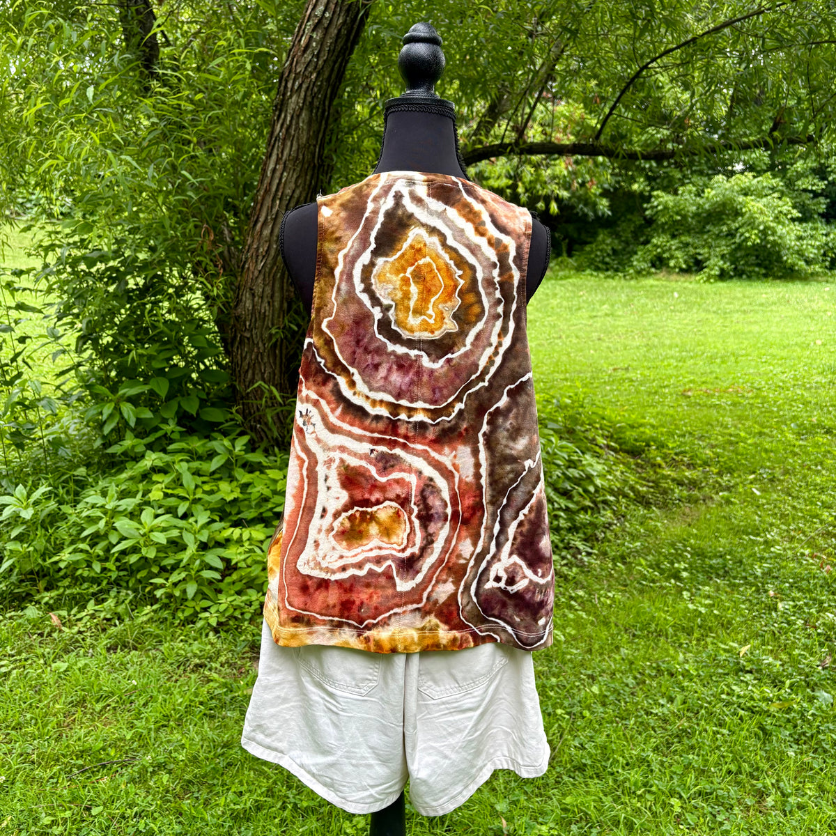 Women's Relaxed Full Length Cotton Tank Top | Hand-Dyed
