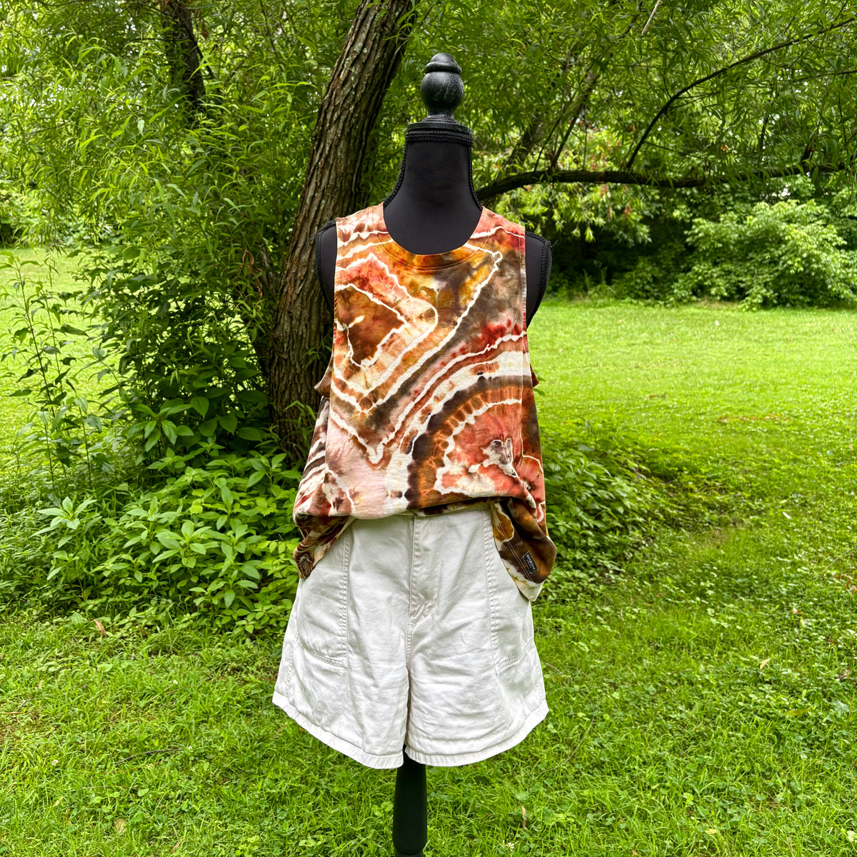 Women's Relaxed Full Length Cotton Tank Top | Hand-Dyed