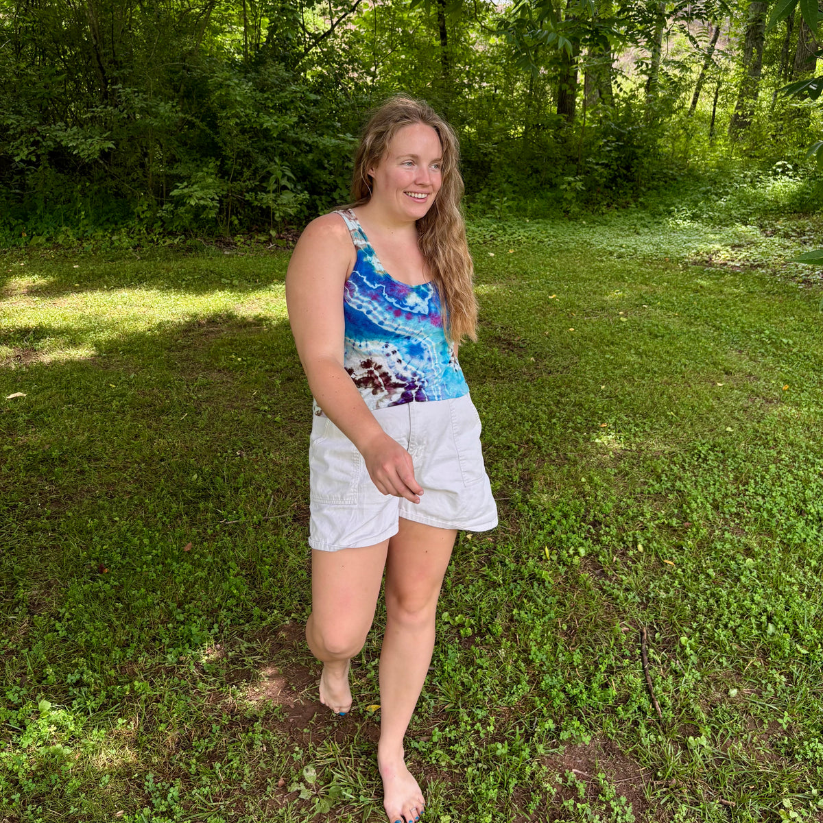 Women's Relaxed Hemp Cropped Tank | Hand-Dyed Organic Cotton