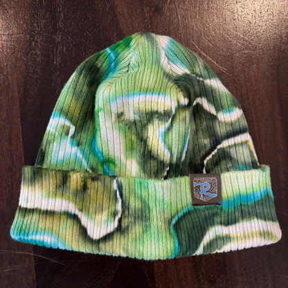 Riverstone Hand-Dyed Tie-Dye Beanie - Mixed Greens