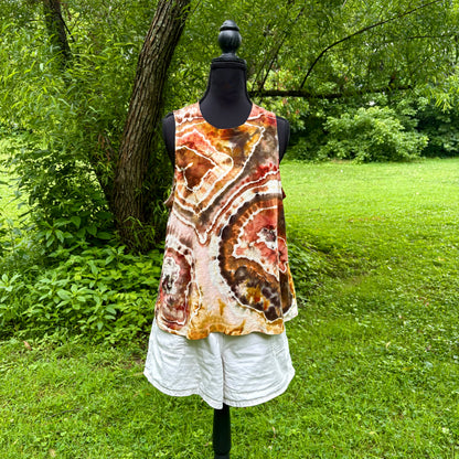 Women's Relaxed Full Length Cotton Tank Top | Hand-Dyed