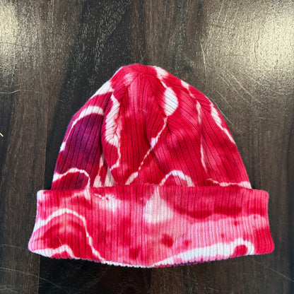 Riverstone Hand-Dyed Tie-Dye Beanie - Pink