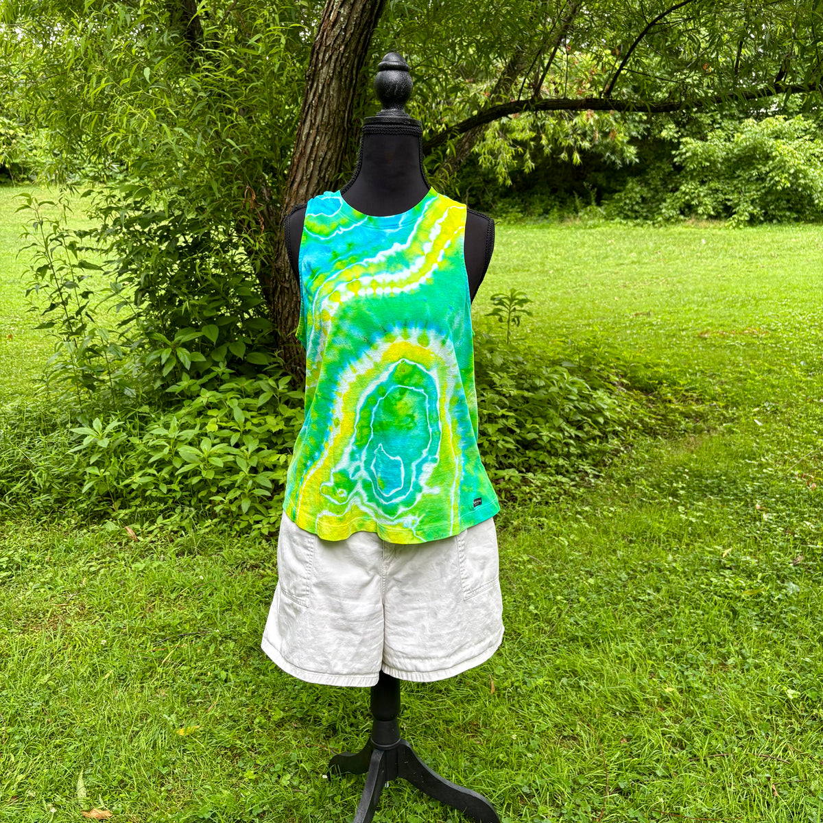 Women's Relaxed Full Length Cotton Tank Top | Hand-Dyed