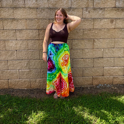 Take-Out Skirt | Large Rainbow – Hand-dyed Skirt for Women with Pockets