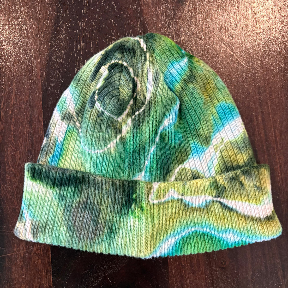 Riverstone Hand-Dyed Tie-Dye Beanie - Mixed Greens