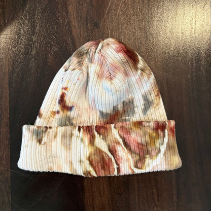 Riverstone Hand-Dyed Tie-Dye Beanie - Shitake Mushroom