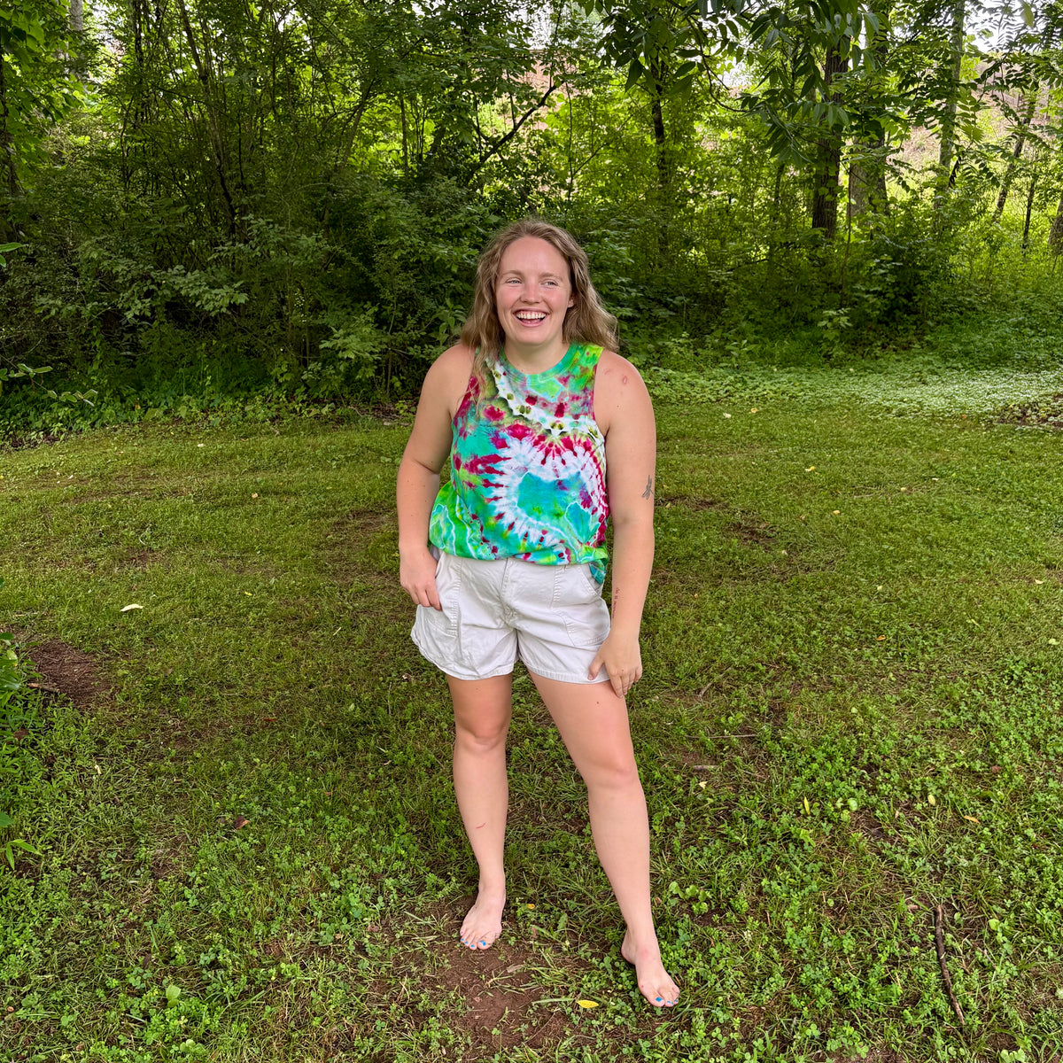 Women's Relaxed Full Length Cotton Tank Top | Hand-Dyed