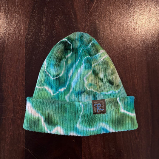 Riverstone Hand-Dyed Tie-Dye Beanie - Seafoam Green