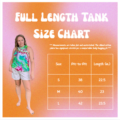 Women's Relaxed Full Length Cotton Tank Top | Hand-Dyed